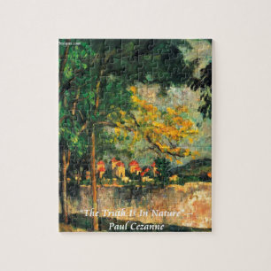 Paul Cezanne Nature Painting & Quote Jigsaw Puzzle