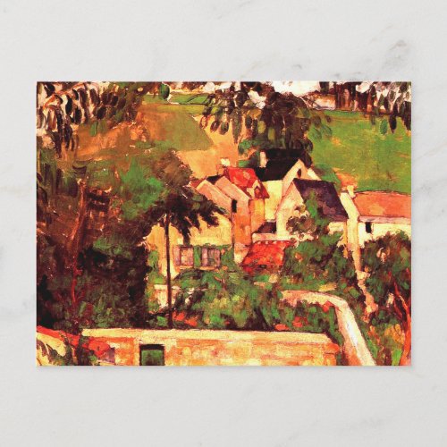 Paul Cezanne painting Landscape at Auvers Postcard