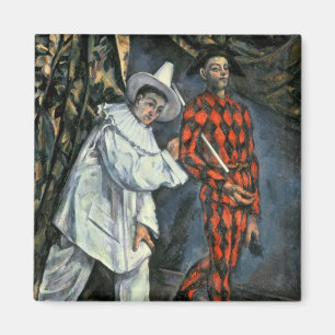 Paul Cezanne Pierrot and Harlequin , 1888 Magnet