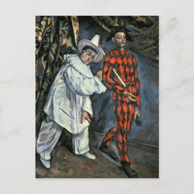 Paul Cezanne | Pierrot and Harlequin , 1888 Postcard (Front)