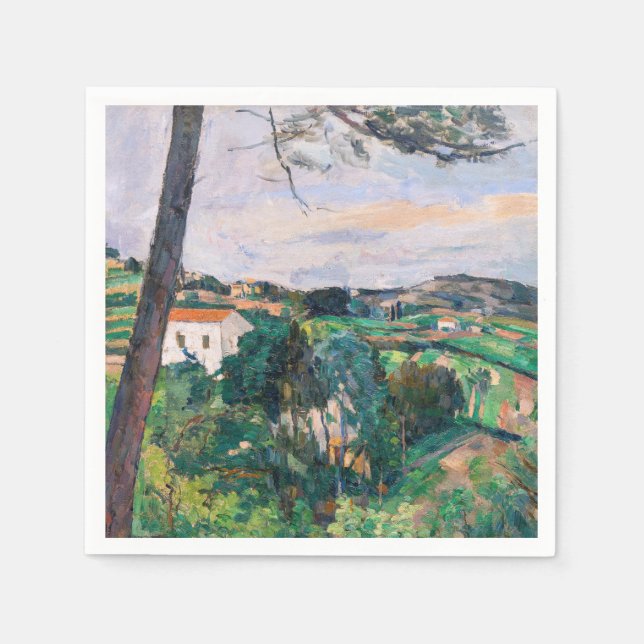 Paul Cezanne - Pine tree at Estaque Napkins (Front)