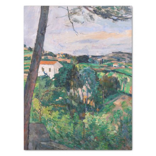 Paul Cezanne _ Pine tree at Estaque Tissue Paper