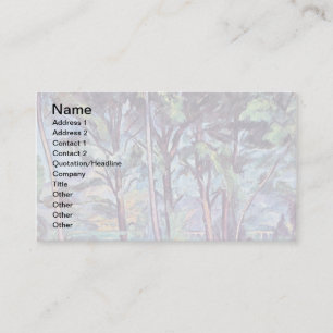 Paul Cezanne - Pines And Aqueduct Fine Art Business Card
