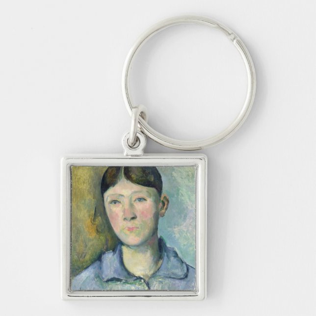 Paul Cezanne | Portrait of Madame Cezanne, 1885-90 Keychain (Front)