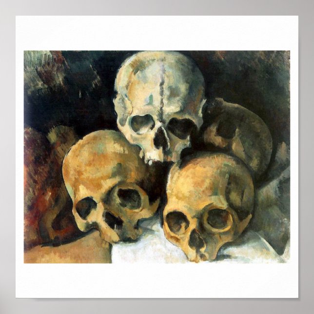 Paul Cézanne, Pyramid  of Skulls 1901 fine art Poster (Front)