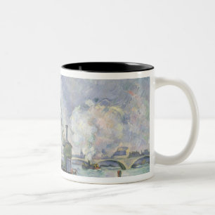 Paul Cezanne   Quai de Bercy, Paris, 1873-75 Two-Tone Coffee Mug