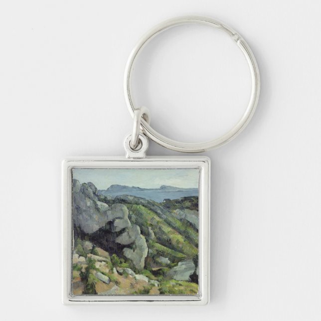 Paul Cezanne | Rocks at L'Estaque, 1879-82 Keychain (Front)