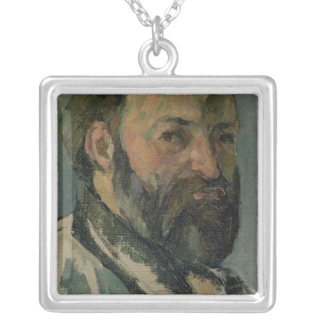Paul Cezanne | Self Portrait, c.1877-80 Silver Plated Necklace (Front)