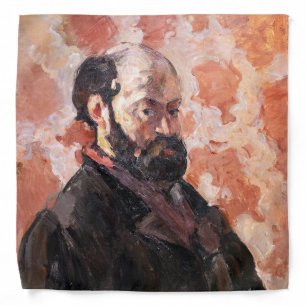 Paul Cezanne - Self-portrait with pink background Bandana