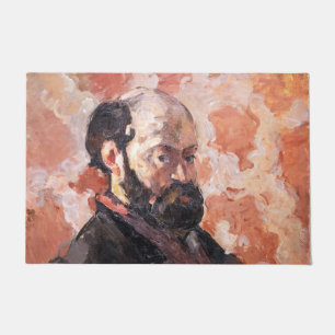 Paul Cezanne - Self-portrait with pink background Doormat