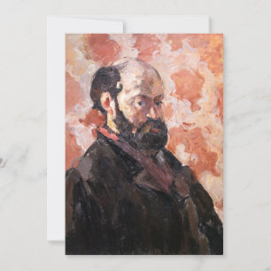 Paul Cezanne - Self-portrait with pink background Invitation
