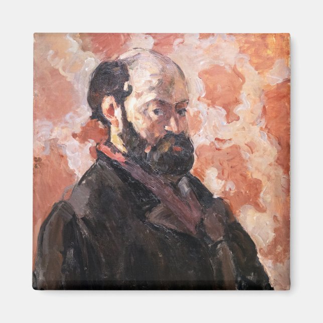 Paul Cezanne - Self-portrait with pink background Magnet (Front)