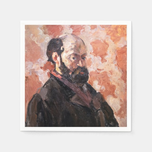 Paul Cezanne - Self-portrait with pink background Napkins (Front)