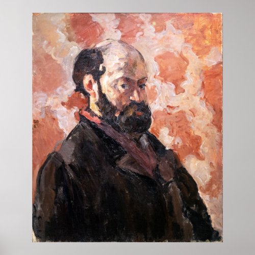 Paul Cezanne _ Self_portrait with pink background Poster