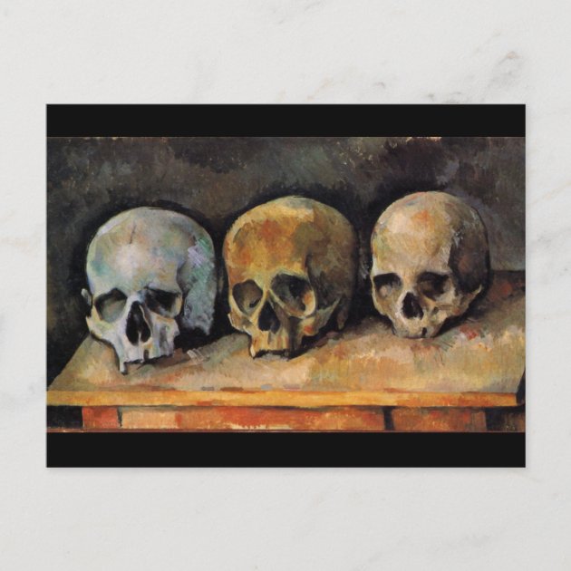 Paul C Zanne Skulls Still Life Fine Art Postcard Zazzle   Paul Cezanne Skulls Still Life Fine Art Postcard R44c8b164be484c70b2f28a47aaf37feb Ucbjp 630 