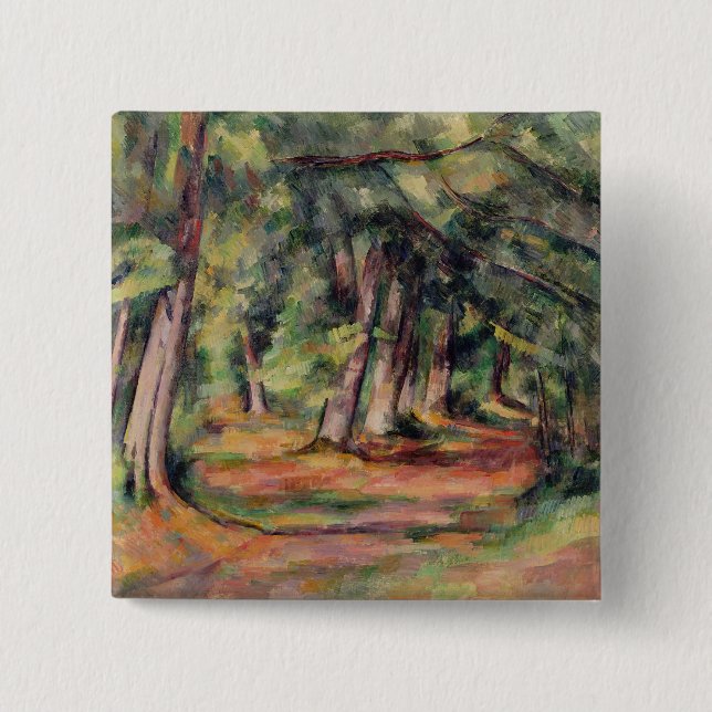 Paul Cezanne | Sous-bois  1890-94 Pinback Button (Front)