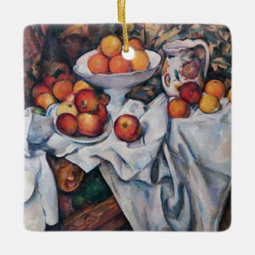Paul Cezanne _ Still Life Apples and Oranges Ceramic Ornament