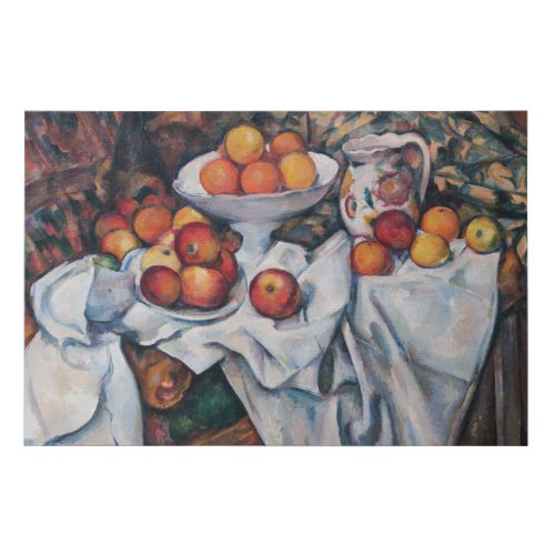 Paul Cezanne _ Still Life Apples and Oranges Faux Canvas Print