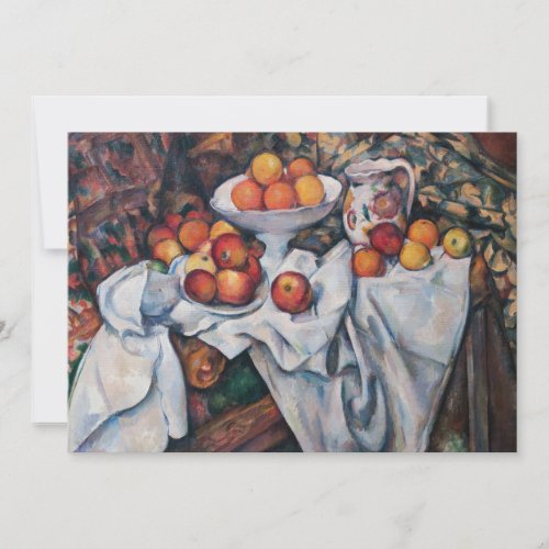 Paul Cezanne _ Still Life Apples and Oranges Invitation