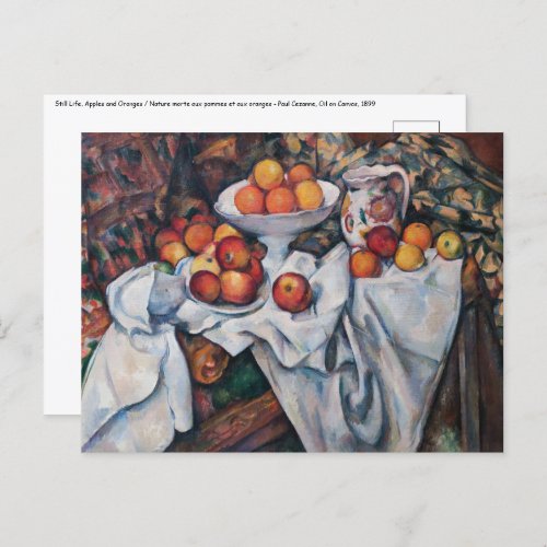 Paul Cezanne _ Still Life Apples and Oranges Postcard