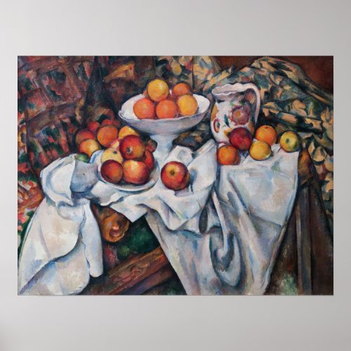 Paul Cezanne _ Still Life Apples and Oranges Poster