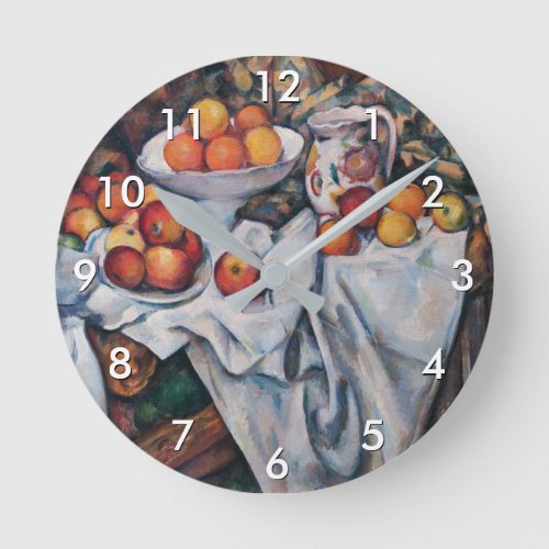 Paul Cezanne _ Still Life Apples and Oranges Round Clock