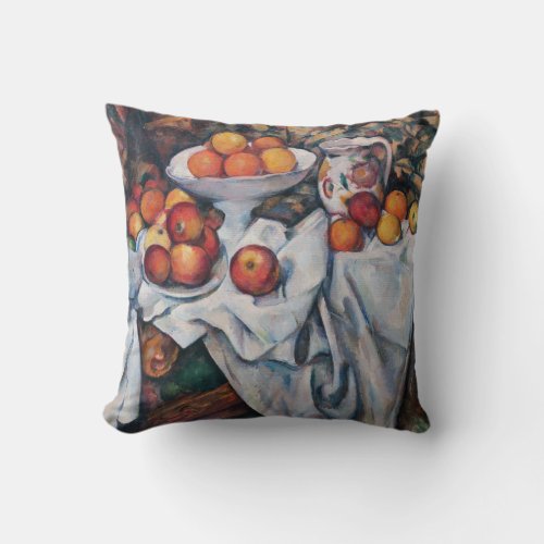 Paul Cezanne _ Still Life Apples and Oranges Throw Pillow