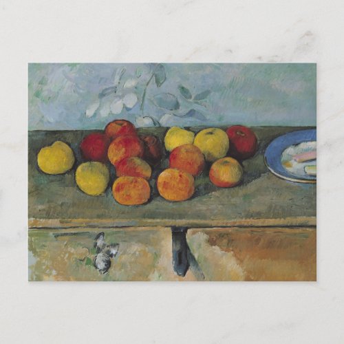 Paul Cezanne  Still life of apples and biscuits Postcard