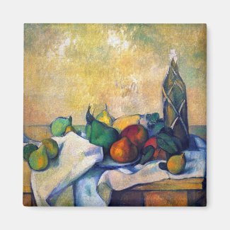 Paul Cezanne - Still life Rum Magnet