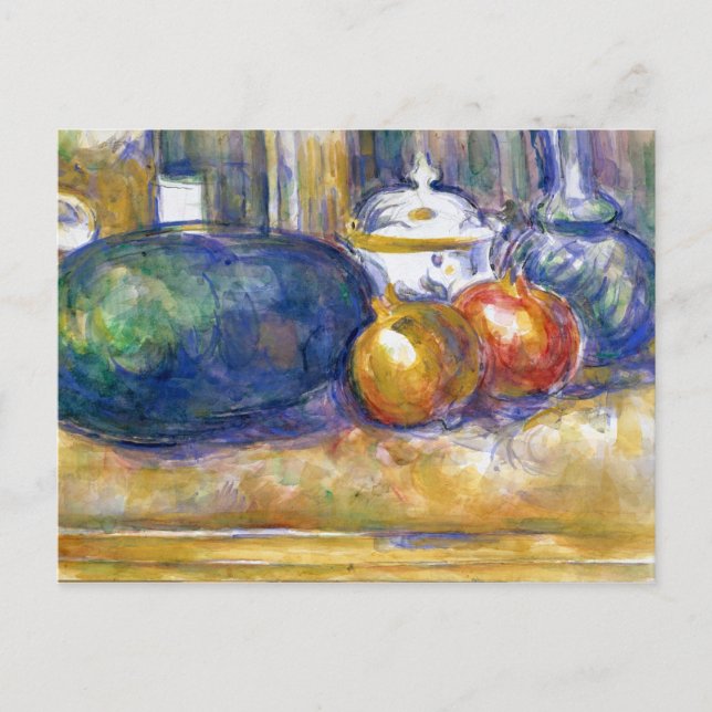 Paul Cezanne Still Life Watermelon Pomegranates Postcard (Front)