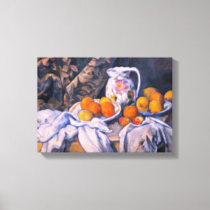 Paul Cezanne - Still Life with a Curtain Canvas Print