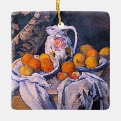 Paul Cezanne _ Still Life with a Curtain Ceramic Ornament