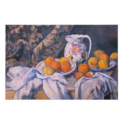 Paul Cezanne _ Still Life with a Curtain Faux Canvas Print
