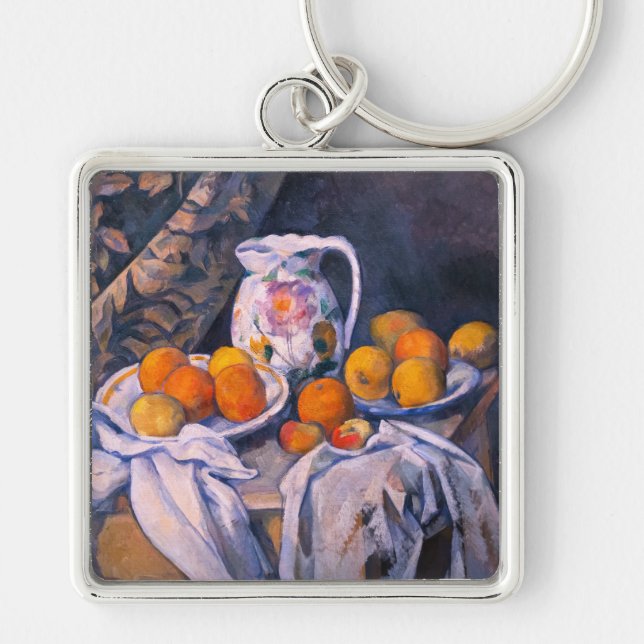 Paul Cezanne - Still Life with a Curtain Keychain (Front)