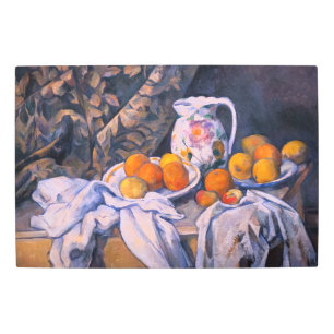 Paul Cezanne - Still Life with a Curtain Metal Print