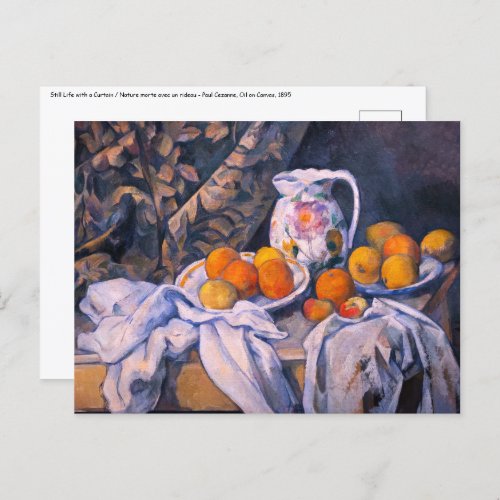 Paul Cezanne _ Still Life with a Curtain Postcard