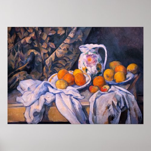 Paul Cezanne _ Still Life with a Curtain Poster