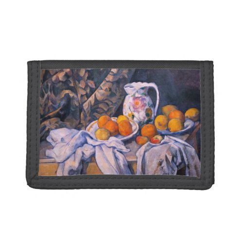 Paul Cezanne _ Still Life with a Curtain Trifold Wallet