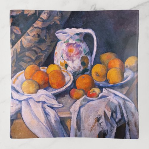 Paul Cezanne _ Still Life with a Curtain Trinket Tray