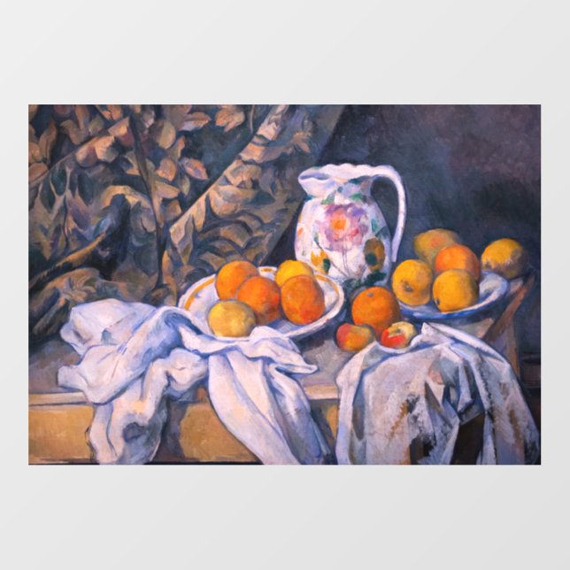 Paul Cezanne - Still Life with a Curtain Wall Decal (Front)
