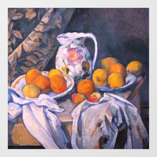 Paul Cezanne _ Still Life with a Curtain Window Cling