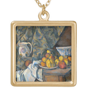 Paul Cezanne   Still Life with Apples and Peaches, Gold Plated Necklace