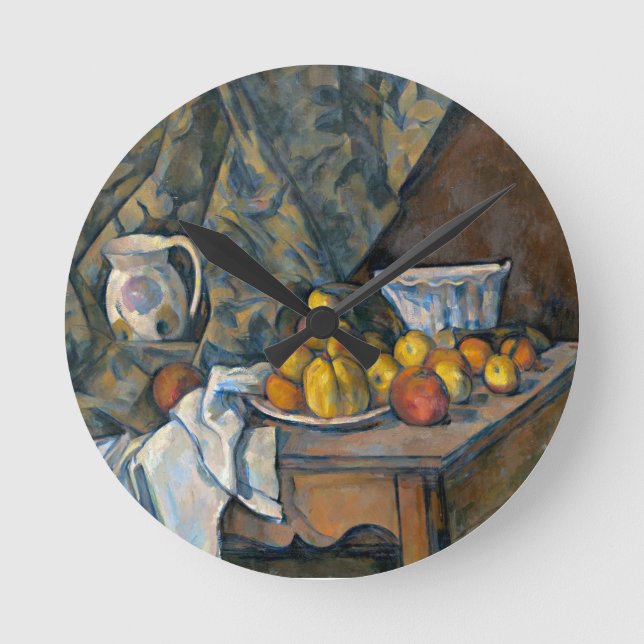 Paul Cezanne | Still Life with Apples and Peaches, Round Clock (Front)