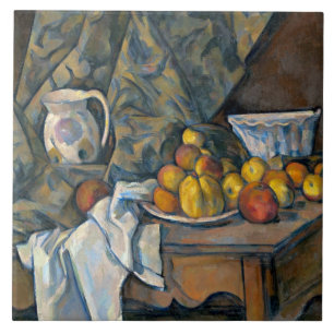 Paul Cezanne Still Life with Apples and Peaches, Tile