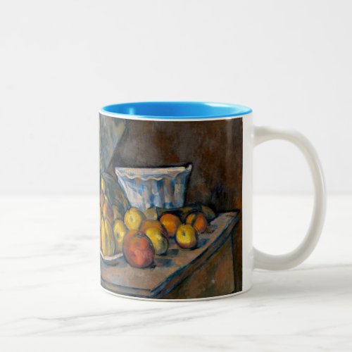 Paul Cezanne  Still Life with Apples and Peaches Two_Tone Coffee Mug