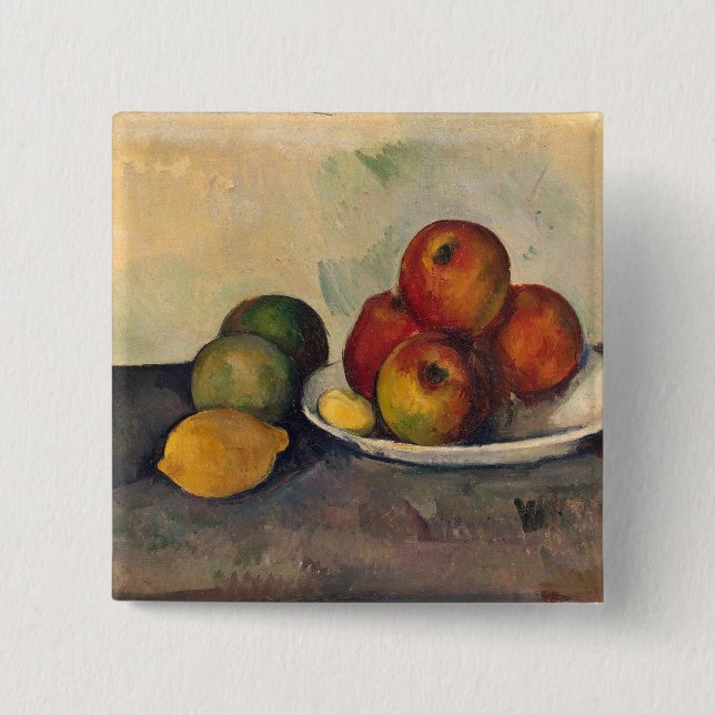 Paul Cezanne | Still life with Apples, c.1890 Button (Front)