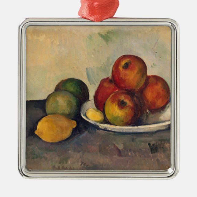 Paul Cezanne | Still life with Apples, c.1890 Metal Ornament (Front)