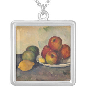 Paul Cezanne   Still life with Apples, c.1890 Silver Plated Necklace
