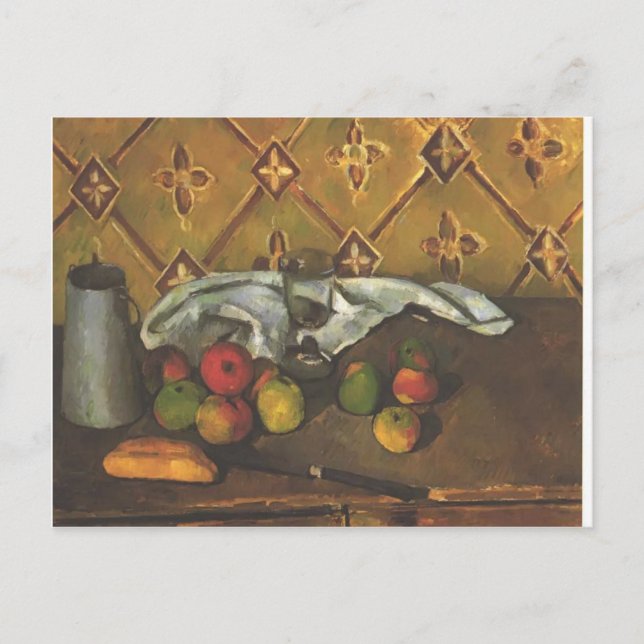 Paul Cezanne- Still life with apples, servettes Postcard (Front)