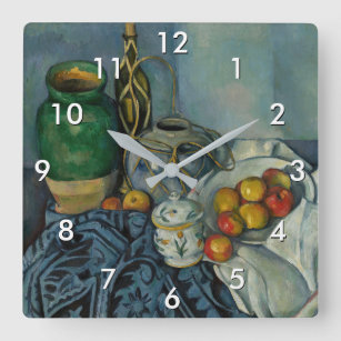 Paul Cezanne - Still Life with Apples Square Wall Clock